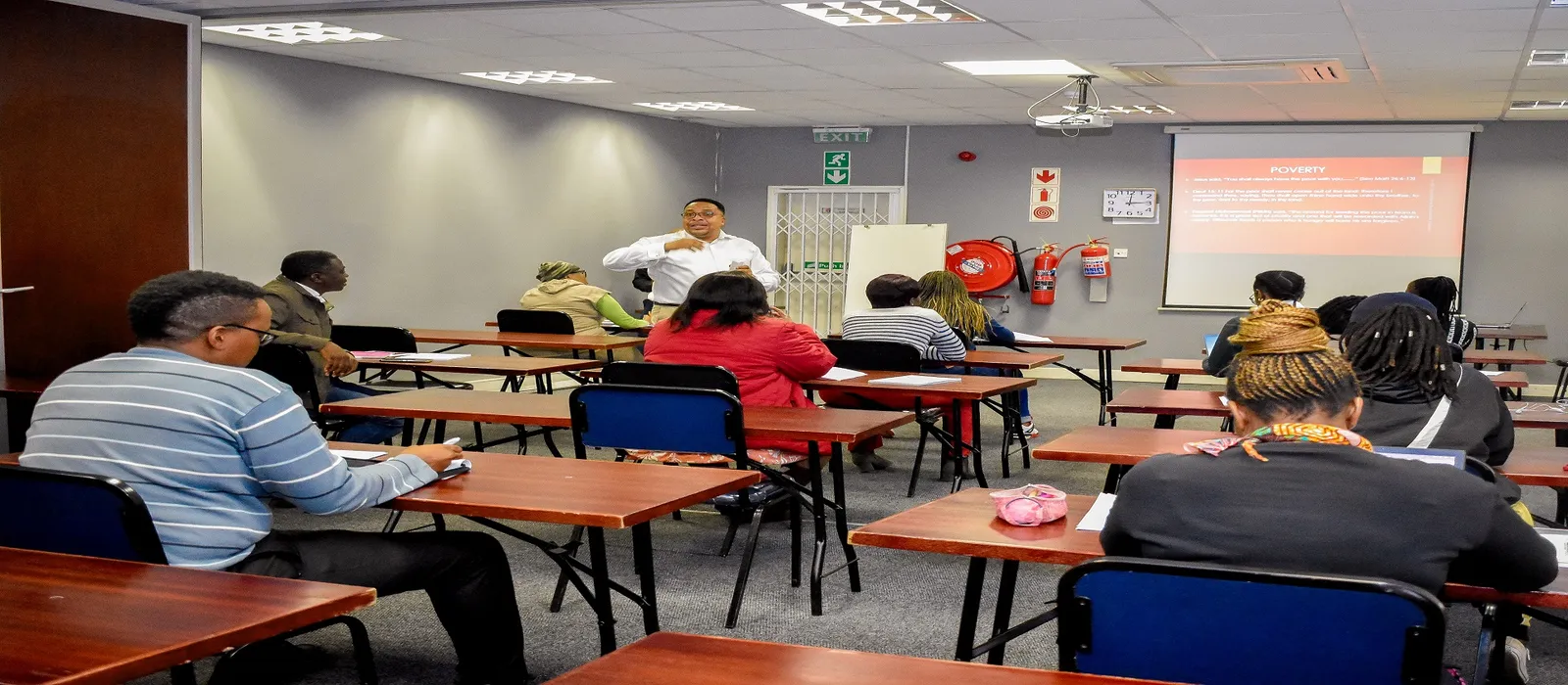 Professionals in a training session